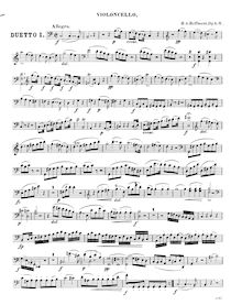 Partition Book2 (4-6) partition de violoncelle, 6 Duos pour violon et violoncelle, Op.5