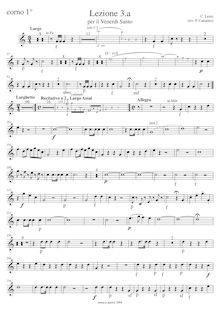 Partition cor 1, Lezione 3a per il Venerdì Santo, F minor, Lenzi, Carlo