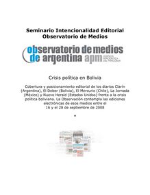 Seminario Intencionalidad Editorial Observatorio de Medios