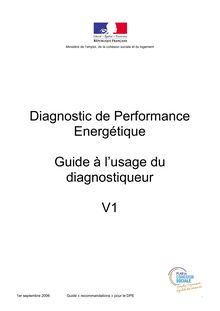 Guide de recommandations pour le Diagnostic de Performance Energétique