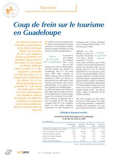 Tourisme 2009 : Coup de frein sur le tourisme en Guadeloupe