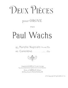 Partition complète, 2 Pièces pour Orgue, Wachs, Paul