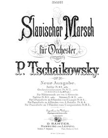 Partition Piano 2, Slavonic March, Славянский марш ; Marche Slave ; March Slav