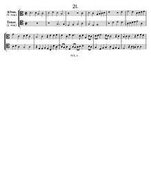 Partition , Duet pour alto et ténor (low clefs: C3, C4), Duodecim bicinia sine textu par Orlande de Lassus