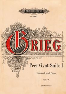 Partition couverture couleur, Peer Gynt  No.1, Op.46, Grieg, Edvard par Edvard Grieg