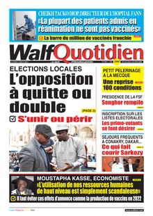Walf Quotidien n°8811 - du Lundi 09 août 2021
