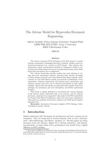 The Advene Model for Hypervideo Document Engineering