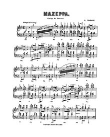 Partition complète, Mazeppa, Galop de concert, E♭ major, Strelezki, Anton