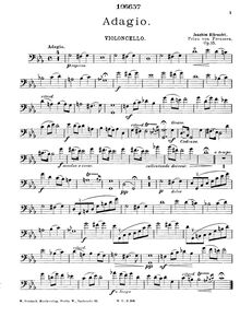 Partition de violoncelle, Adagio, Op.15, C minor, Albrecht of Prussia, Prince Joachim