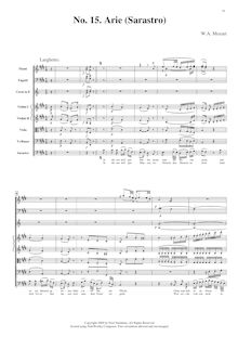 Partition Act II, No., Arie (Sarastro), Die Zauberflöte, The Magic Flute