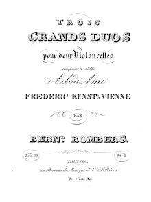 Partition violoncelle 2 , partie, 3 Grand Duos pour 2 violoncelles, Op.33