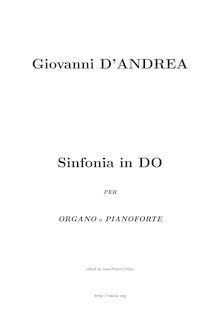 Partition complète, Sinfonia en C major, C major, D Andrea, Giovanni