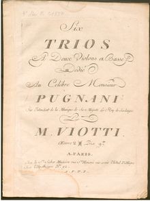 Partition violon 2 [incomplete], 6 corde Trios, WIII 1-6 (Op.2)