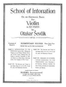 Partition , partie , Introduction to pour Positions 2nd-7th, School of Intonation on an Harmonic Basis pour violon