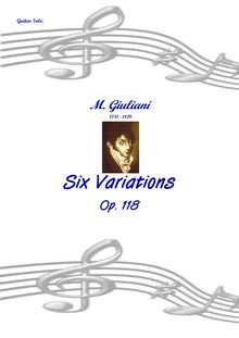 Partition complète, Introduction, Theme & 6 Variations, Op 118, C Major