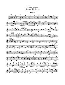 Partition hautbois 1, 2, Richard III, Smetana, Bedřich