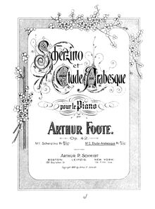 Partition No.2: Etude-Arabesque, 2 pièces pour Piano, Op.42, Foote, Arthur
