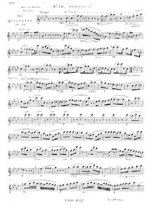 Partition violon 1, corde quintette No.10, Op.32, Onslow, Georges