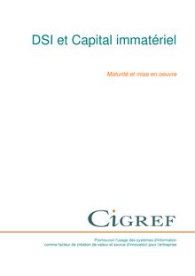 Rapport CIGREF - Capital immatériel et DSI