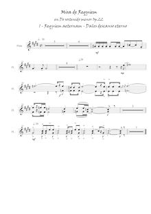 Partition flûtes 1,2, Misa de Requiem en do sostenido menor, C♯ minor