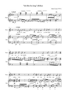 Partition complète - haut voix et Piano, 3 Late-romantique chansons