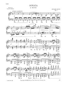 Partition complète, Piano Sonata en E minor, Grieg, Edvard par Edvard Grieg