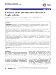 Correlates of HIV and malaria co-infection in Southern India