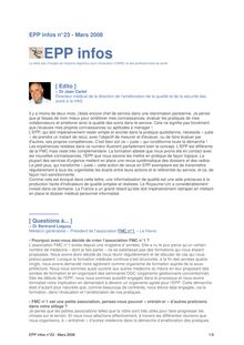 EPP infos n° 23 - Mars 2008
