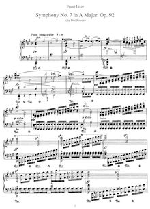 Partition complète (S.464/7), Symphony No.7, A major, Beethoven, Ludwig van