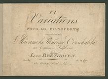 Partition complète, Six variations pour piano on an original theme en F major, Op.34 par Ludwig van Beethoven