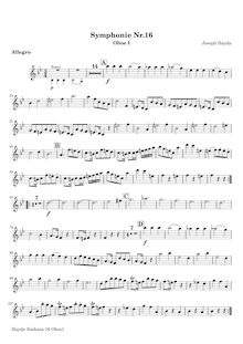 Partition parties complètes, Symphony No.16 en B♭ major, Sinfonia No.16