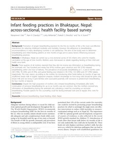 Infant feeding practices in Bhaktapur, Nepal: a cross-sectional, health facility based survey
