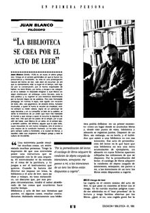 Entrevista a Juan Blanco, filósofo