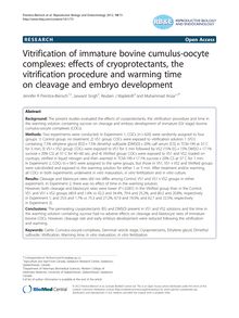 Vitrification of immature bovine cumulus-oocyte complexes: effects of cryoprotectants, the vitrification procedure and warming time on cleavage and embryo development