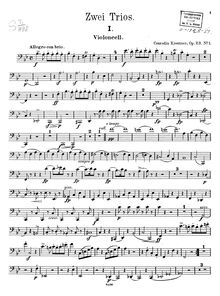 Partition No.1 violoncelle, 2 Trios, Op.23, Kreutzer, Conradin