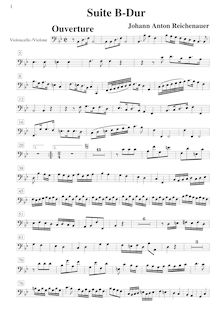 Partition violoncelles / Basses (grande viole), Ouverture- No.1 en B flat major