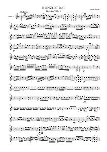 Partition violons I, violoncelle Concerto No.1 en C, Hob VIIb:1