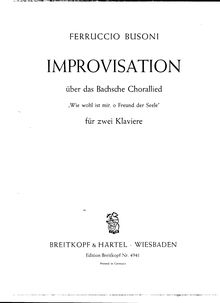 Partition complète, Improvisation über Bachs Chorallied Wie wohl ist mir