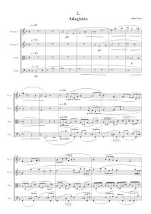 Partition , Adagietto, corde quatuor No.1, Streichquartett Nr.1 d-moll