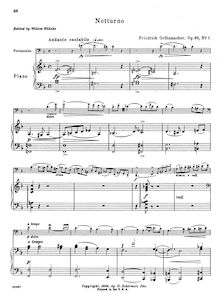 Partition de piano et partition de violoncelle, Notturno No.1
