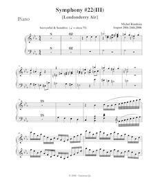 Partition Piano, Symphony No.22, C minor, Rondeau, Michel par Michel Rondeau