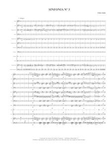 Partition , Adagio - Allegretto, Symphony nr. 3, D Major, Soldá, Fábio