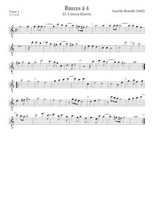 Partition ténor viole de gambe 1, octave aigu clef, Primo libro de ricercari et canzoni par Aurelio Bonelli