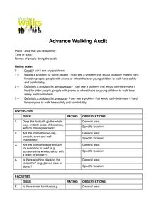 Advance walking audit tool - Charmaine