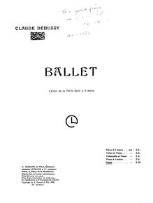 Partition complète, Petite , Debussy, Claude