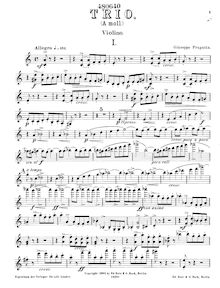 Partition de violon, Piano Trio, A Minor, Frugatta, Giuseppe