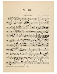 Partition de violoncelle, Trio No.2, Deuxième grand trio original pour harpe, violon et violoncelle