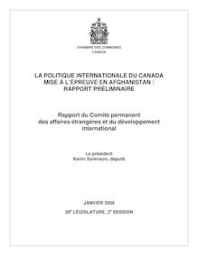 LA POLITIQUE INTERNATIONALE DU CANADA MISE À L ÉPREUVE EN ...