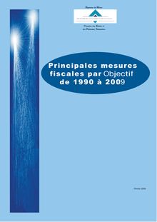Maroc Mesures Fiscales de la Loi de Finances 2009 Par Objectif 19902009