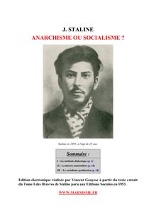 J  staline anarchisme ou socialisme